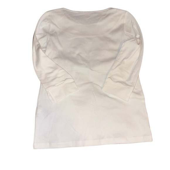 Karen Scott White Tunic with Grommet Detail NWOT - Picture 4 of 6